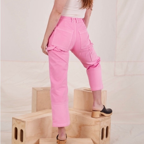 Big Bud Press Carpenter Jeans Bubblegum Pink Non-Stretch Denim Straight Leg - Picture 7 of 14